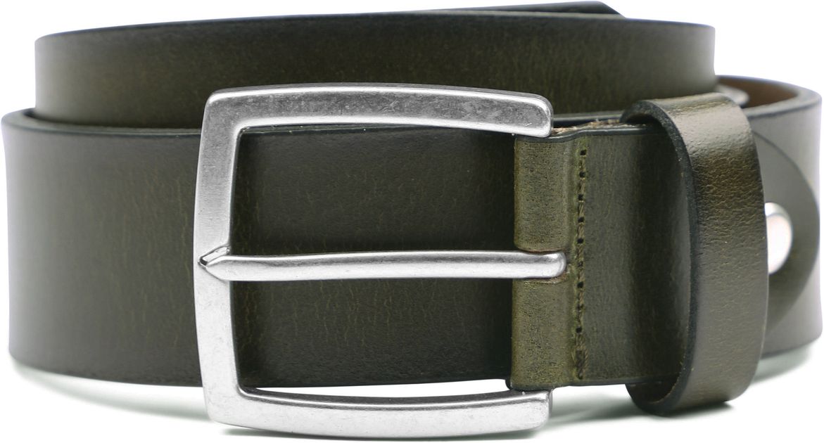 Suitable Leren Riem Groen Washed 1100375 Kopen Suitable