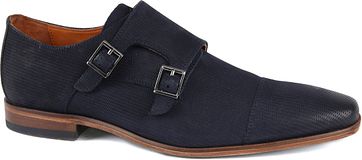 Van Lier Schuh Doppelschnallenschuh Dunkelblau