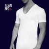 Alan Red T-Shirt Extra Diepe V-Hals Stretch 5601/2P/01 NOV T-shirt White