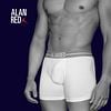 Alan Red Boxer Shorts White 2-Pack Model / Voorkant