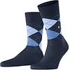 Burlington Manchester Socken Kariert Blau 6120 Product / Detail