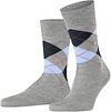 Burlington Manchester Socks Checkered Grey 3615 Product / Detail