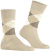 Burlington Manchester Socken Kariert Light Beige 4840 Product