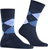 Burlington Manchester Socks Checkered Blue 6120 Product / Detail