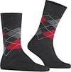 Burlington Manchester Socken Kariert Grau 3096 Product / Detail