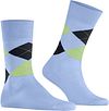 Burlington Manchester Socks Checkered Blue 6258 Product / Detail