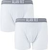 Alan Red Boxer Shorts White 2-Pack 7001-01 Boxer Lasting