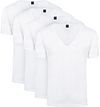 Suitable T-shirt blanc à col en V profond Vitaru Stretch 4 Packs 160-2 DeepV 95/5 Vitaru