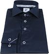 R2 Chemise Extra Long Sleeves Bleu Foncé  Product / Achterkant
