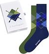 Burlington Gift Box Argyle 2-Pack Checks Blue Green Product