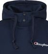 Champion Logo Hoodie Druckknöpfe Dunkelblau Product / Detail