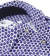 R2 Knitted Piqué Shirt Flowers Blue Extra Long Sleeves Product / Detail