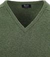 William Lockie Pullover Lamwolle V-Ausschnitt Olivgrün Product / Detail