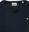 Gant Pullover V-Neck Wool Blend Navy Melange Product / Detail
