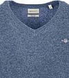 Gant Pullover V-Hals Woolblend Blauw Product / Detail