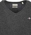 Gant Pullover V-Neck Wool Blend Anthracite Product / Detail