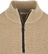 No Excess Half Zip Pullover Structure Melange Beige Product / Detail