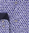 R2 Knitted Piqué Hemd Bloemen Blauw Extra Lange Mouwen Product / Detail