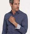 R2 Shirt Melange Navy Model / Detail