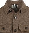 Profuomo Textured Overshirt Wool Brown Product / Detail