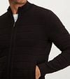 State Of Art Vest Structuur Streep Donkerbruin Model / Detail