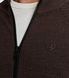 Cast Iron Knitted Cardigan Brown Model / Detail