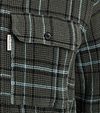 Cast Iron Overshirt Waffle Karos Grün Model / Detail