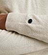 Cast Iron Knitted Half Zip Pullover Ecru Model / Detail
