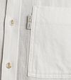 Cast Iron Kurzarm-Shirt Leinen Blend Weiß Model / Detail