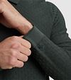 Cast Iron Long Sleeve Half Zip Polo Shirt Structure Green Model / Detail