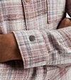 Cast Iron Overshirt Karos Rosa Model / Detail