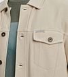 Cast Iron Overshirt Twill Beige Model / Detail