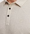 Cast Iron Polo Shirt Jacquard Print Ecru Model / Detail
