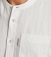 Cast Iron Short-sleeve Shirt Linen Blend White Model / Detail