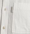 Cast Iron Short-sleeve Shirt Linen Blend White Model / Detail