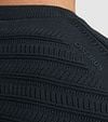 Cast Iron Knitted Jacquard T-shirt Navy Model / Detail