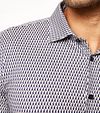 Desoto Shirt Cube Navy Model / Detail