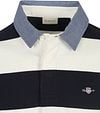 Gant Polo Heavy Rugger Shield Rayures Marine Blanche Product / Detail