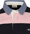 Gant Polo Heavy Rugger Shield Rayures Marine Rose Product / Detail
