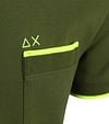 Sun68 Piqué T-Shirt Fluo Stripe Army Green Product / Detail