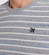 Vanguard T-Shirt Stripes Grey Blue Model / Detail