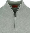 Suitable Slub Yarn Half Zip Trui Groen Product / Detail