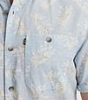 Vanguard Short Sleeve Shirt Linen Light Blue Model / Detail