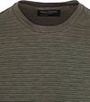 Marc O'Polo T-shirt Slub Stripes Dark Green Product / Detail