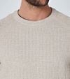 No Excess Pullover Knitted Beige Model / Detail