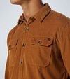 No Excess Shirt Corduroy Caramel  Model / Detail