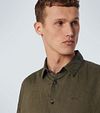 No Excess Shirt Linen Army Green Model / Detail