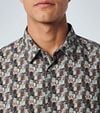 No Excess Short Sleeve Shirt Print Green Model / Detail