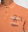 Petrol Polo Shirt Logo Orange Model / Detail