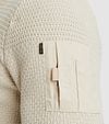 PME Legend Cardigan Knitted Structure Ecru Model / Detail